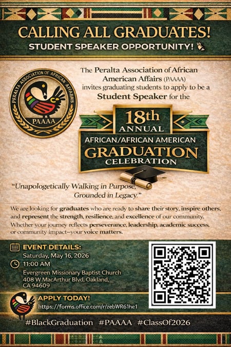 2026 African American Graduation Student Speaker Flyer