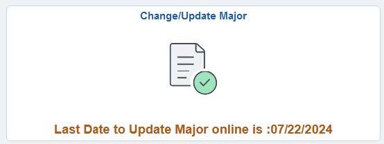 Change Your Major Step 1