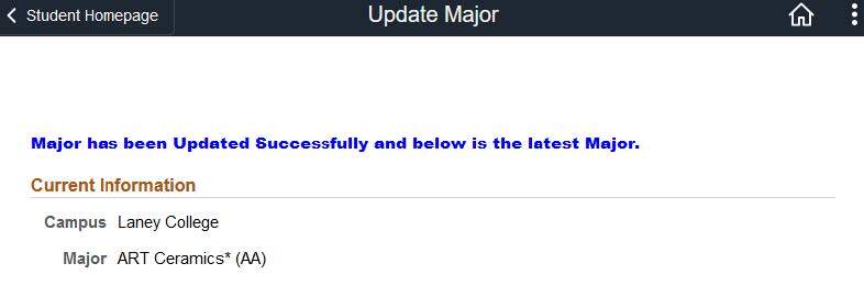 Change Your Major Step 5