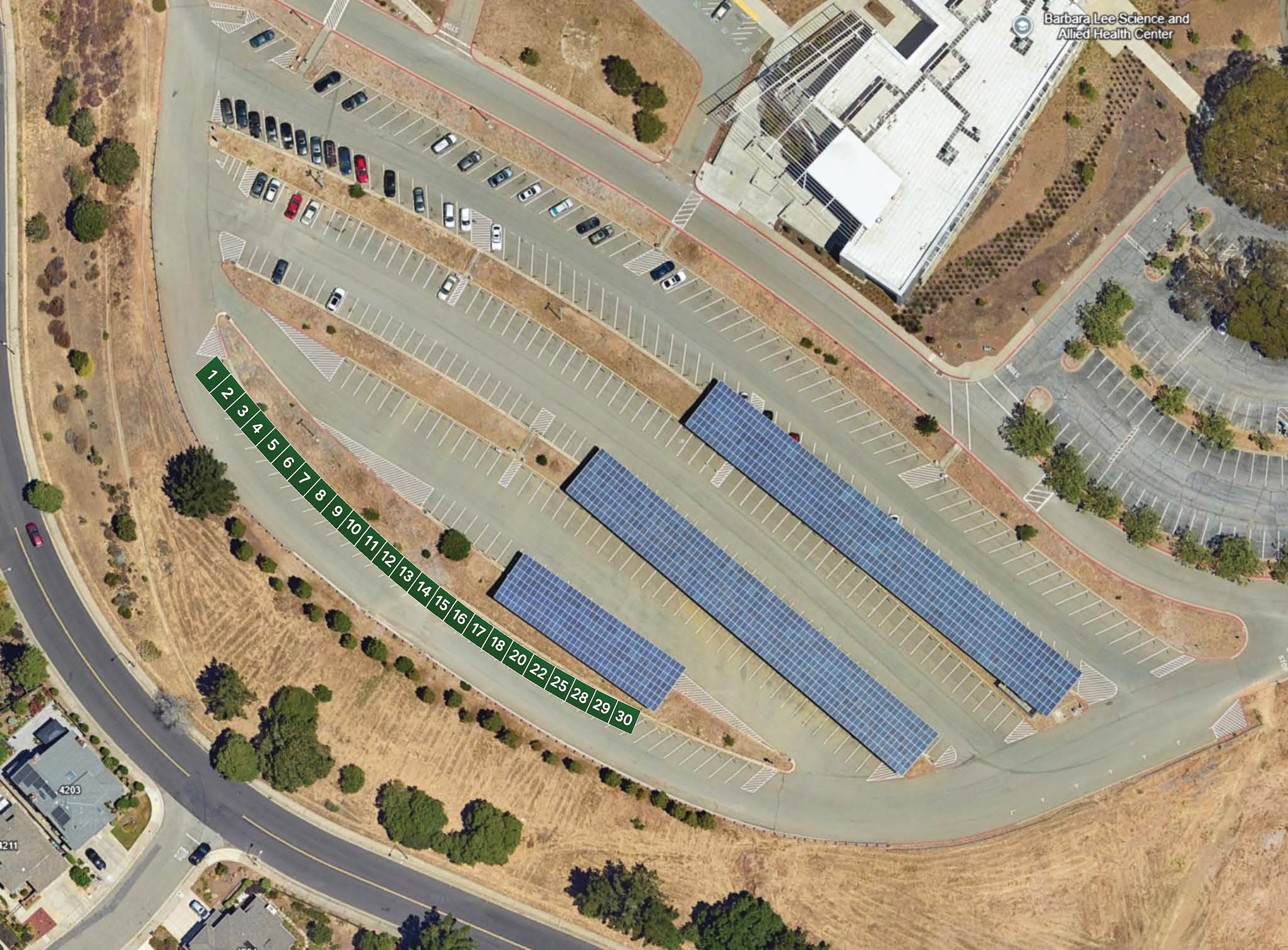 Merritt College Free Parking Map