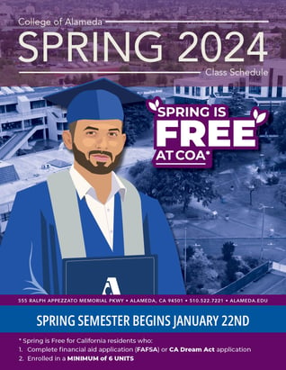 College of Alameda Spring 2024 Class Schedule