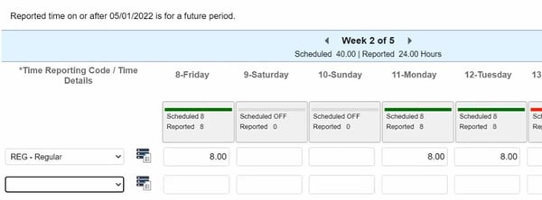 Student Worker Enter Work Hours 4