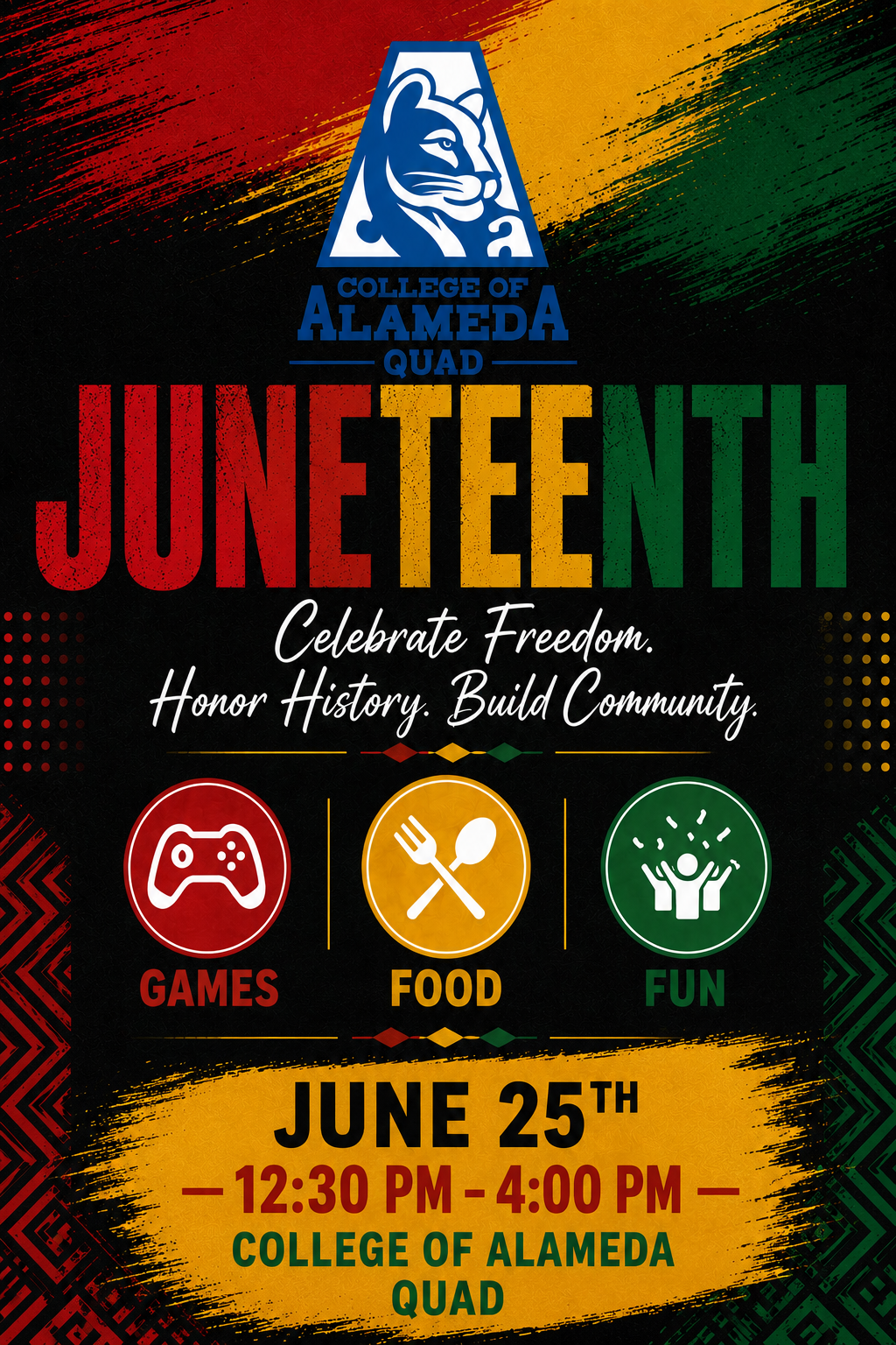 Celebrate Freedom. Honor History. Build Community w/ CoA for Juneteenth, 6/25, 12:30pm - 4pm