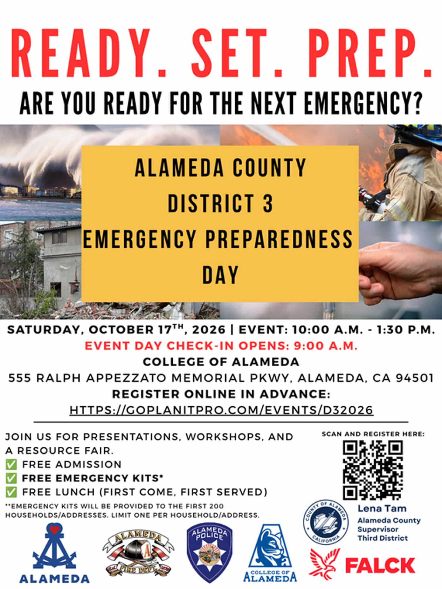 FREE - Emergency Preparedness Day, Oct. 17, 10am @ CoA