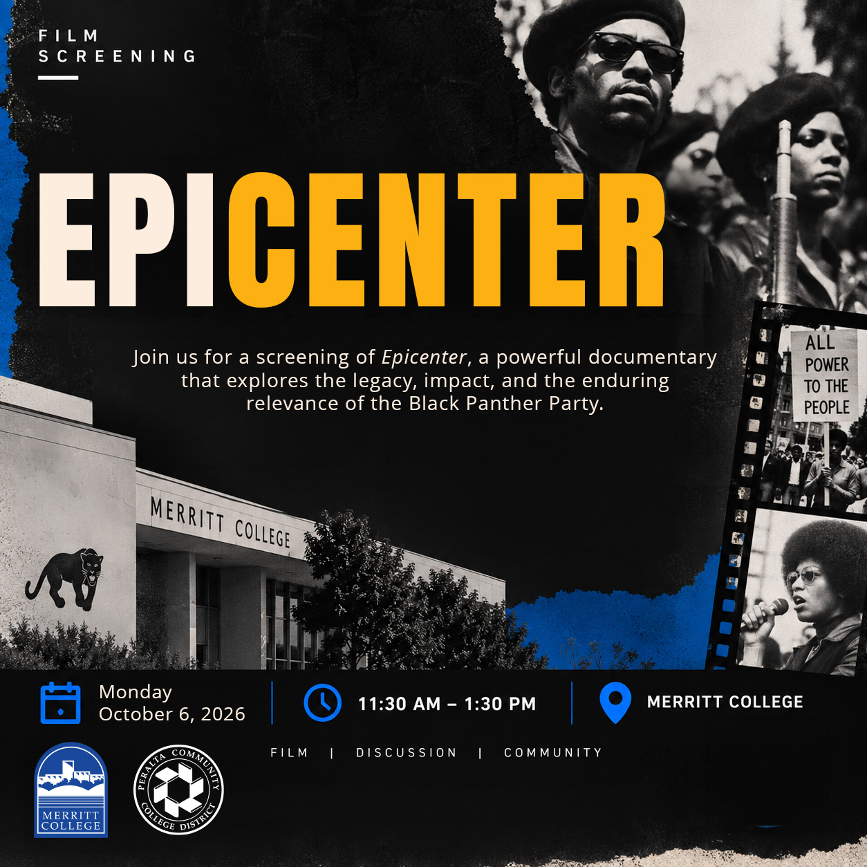 "Epicenter" doc explores Black Panther Party legacy, impact & relevance, 10/6 @ 11:30am