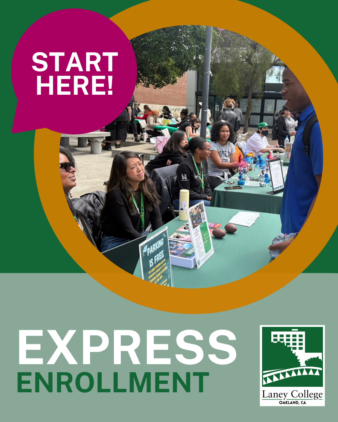 Laney College Express Enrollment, SAT, AUG 22, 10am - 1pm