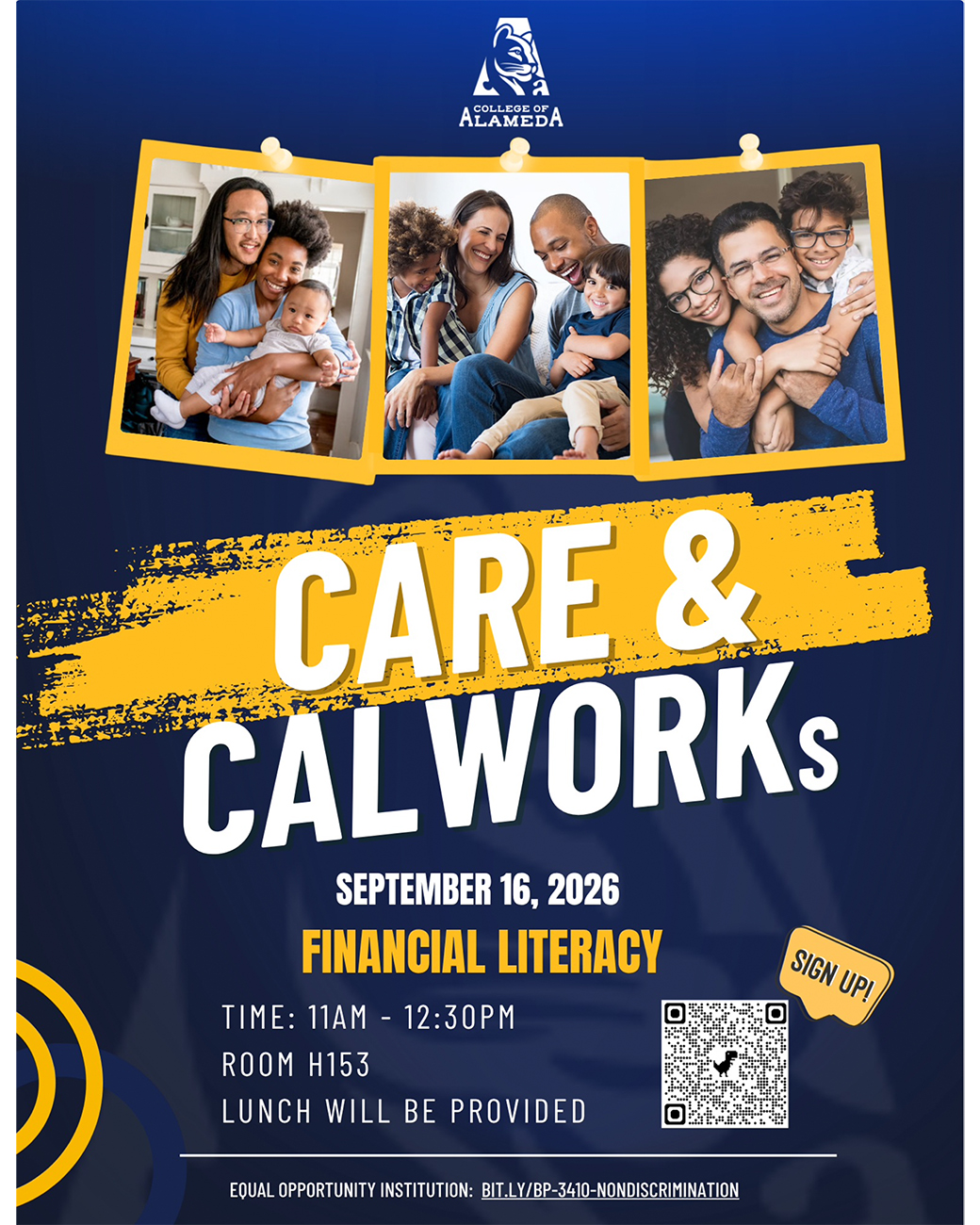 CARE & CALWORKs Financial Literacy Workshop @ CoA, 9/16 @ 11am
